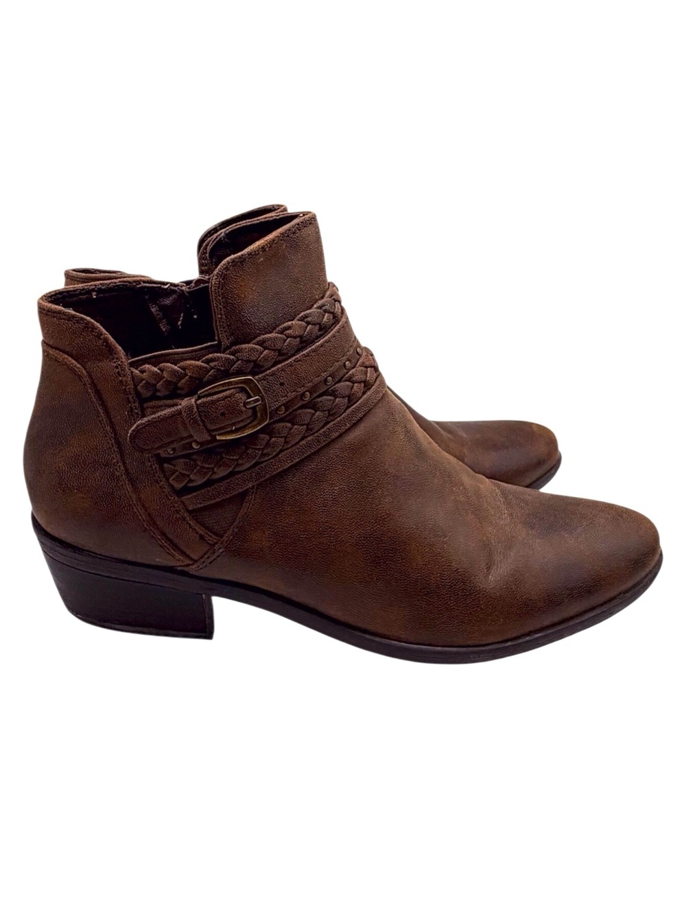 BareTraps Giles brown heeled ankle boot women’s size 8 1/2 EUC